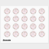Quincearnera Rozen Blush Roze Ronde Sticker (Vel)