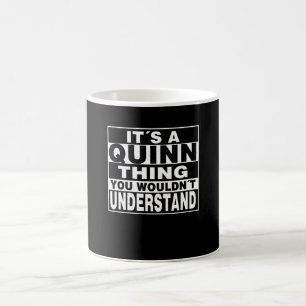QUINN Achternaam - Gepersonaliseerd cadeautje Koffiemok