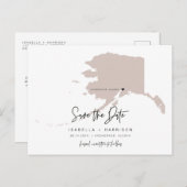 QUINN - Alaska Kaart Save the Date (Verplaatsbaar  (Voorkant / Achterkant)