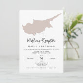 QUINN Blush Chypre Carte Mariage Réception Invitat (Debout devant)