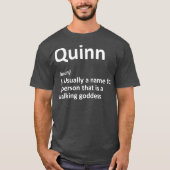 QUINN Definition Personalized Name Funny Gift T-shirt (Voorkant)
