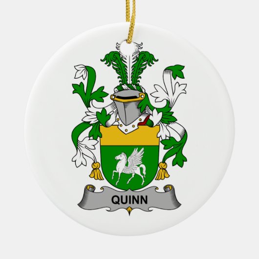 Quinn Family Crest Keramisch Ornament (Voorkant)