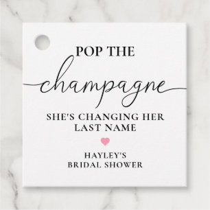 Quinn Floral Pop de champagne bruiloftsfeest Bedankjes Labels