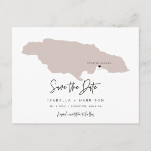 QUINN- Jamaica Kaart Save the Date Verplaatsbaar H