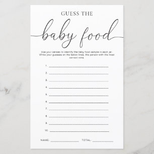 Quinn Minimal raad het Baby-voedselspel