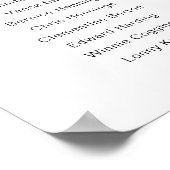 Quinn Modern Minimal 12 Poster de table (Coin)