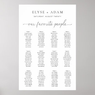 Quinn Modern Minimal 12 Poster de table