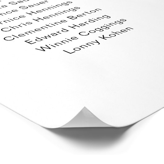 Quinn Modern Minimal 16 Poster de table (Coin)