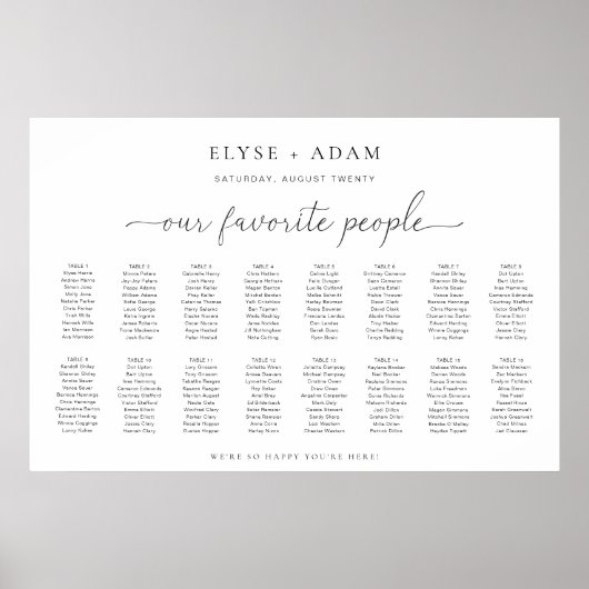 Quinn Modern Minimal 16 Poster de table (Devant)