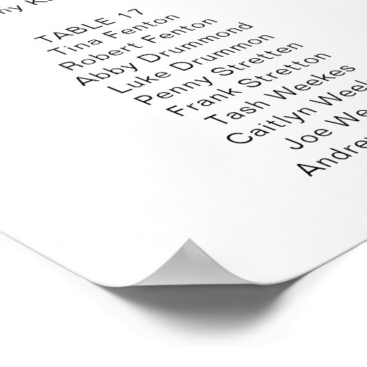 Quinn Modern Minimal 24 Poster de table (Coin)