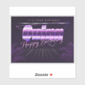 Quinn Nom Prénom lila retro Sticker (Feuille)