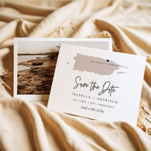 QUINN Puerto Rico Blush Pink Kaart De datum opslaa