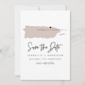 QUINN Puerto Rico Blush Pink Kaart De datum opslaa (Voorkant)