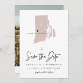 QUINN RHODE ISLAND Blush Map opslaan Datum Kaart (Voorkant / Achterkant)