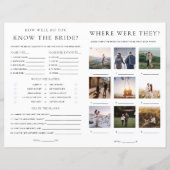 Quinn Script Bridal Shower Game and Menu Booklet (Dos)