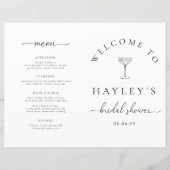 Quinn Script Bridal Shower Game and Menu Booklet (Devant)