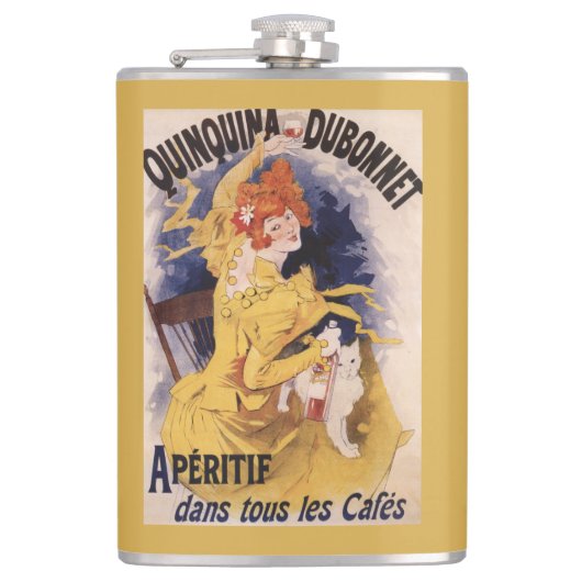 Quinquina Dubonnet Aperitif Promotion Poster Heupfles (Voorkant)