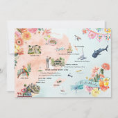 Quintana Roo | Carte Itinéraire De Mariage De Dest (Devant)