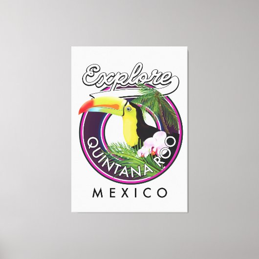 Quintana Roo holbox strand mexico. Canvas Afdruk (Voorkant)