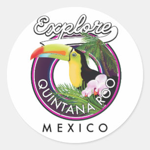 Quintana Roo holbox strand Mexico. Ronde Sticker