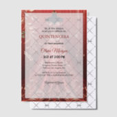 Quintencera Glam Red Robe Invitation de fête d'ann (Décalage (Invitation))