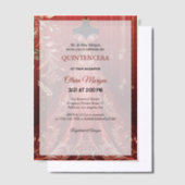 Quintencera Glam Red Robe Invitation de fête d'ann (Compenser)