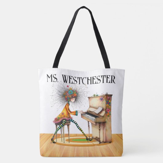 Quintessally Quirky Piano Tas - ZIE TERUG! (Achterkant)