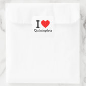 Quintuplets Vierkante Sticker (Tas)