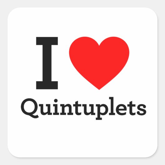 Quintuplets Vierkante Sticker (Voorkant)