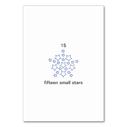 Quinze petites étoiles cartes à mémoire numérique  (Dos)