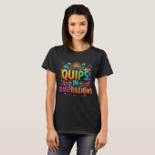 Quips in Quadrillions – Vibrant Brain & Tech Graph T-shirt (Voorkant volledig)