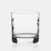 Quirky Abstract Birds Mid Century Danish Modern Whisky Glas (Links)