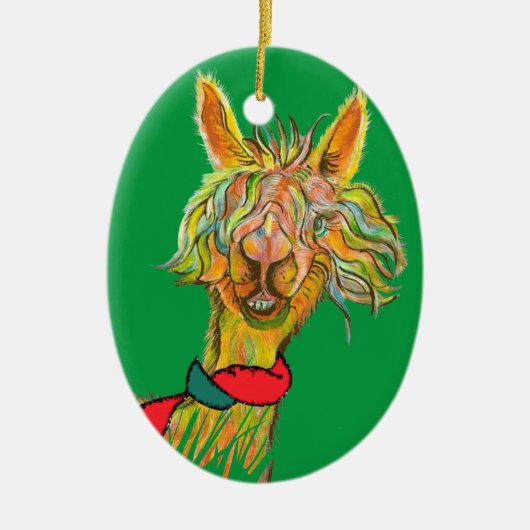 quirky alpaca 19Hilda ornament (Voorkant)