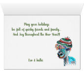 Quirky Alpacas Merry-kerstkaart 20-1 (Binenzijde Horizontaal (Onderkant))