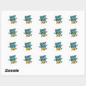 Quirky Bee Pun - Don't Bug Me Kunstwerk Ronde Sticker (Vel)