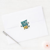 Quirky Bee Pun - Don't Bug Me Kunstwerk Ronde Sticker (Envelop)