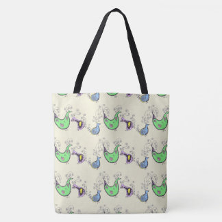 Quirky Birds Canvas tas
