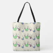 Quirky Birds Canvas tas (Achterkant)