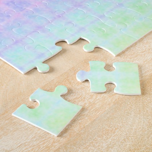 Quirky Boho Kawaii Schattigee Funky Pastel Regenbo Legpuzzel (Zijkant)