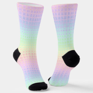 Quirky Boho Kawaii Schattigee Funky Pastel Regenbo Sokken
