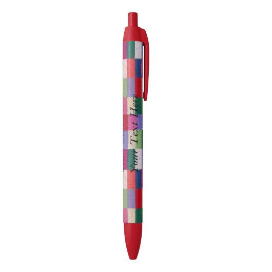 quirky breiwerk viert kleurrijke retro zwarte inkt pen (Achterkant (Verticaal))
