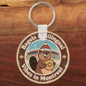 Quirky Canadian Montreal Vibes Sleutelhanger (Voorkant)