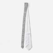 Quirky Caravan Black en White Pattern Stropdas (Achterkant)