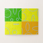 Quirky Chic Moderne Abstrait Popcorn Anime Puzzle (Horizontal)