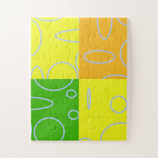 Quirky Chic Moderne Abstrait Popcorn Anime Puzzle (Vertical)