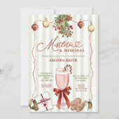 Quirky Christmas Mistletoe and Mimosas Kaart (Voorkant)