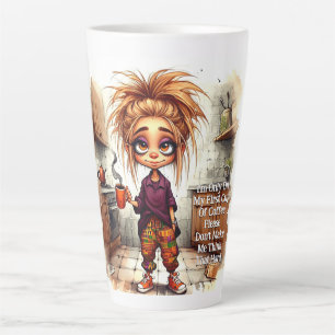 Quirky Coffee Lady 1ère Coupe Latte Mug