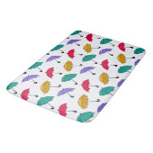Quirky Colorful Tumbling Umbrellas Pattern Badmat (Gekanteld)