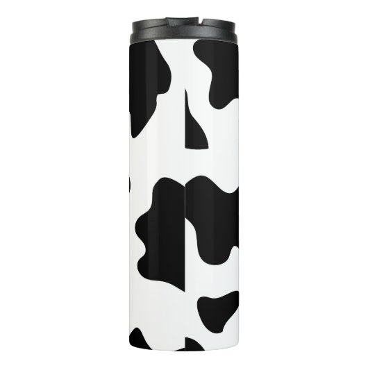 Quirky Cow Pattern Pink Monogram Thermosbeker (Achterkant)
