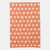 Quirky Cute Chicken Pattern Sinaasappel Theedoek (Verticaal)